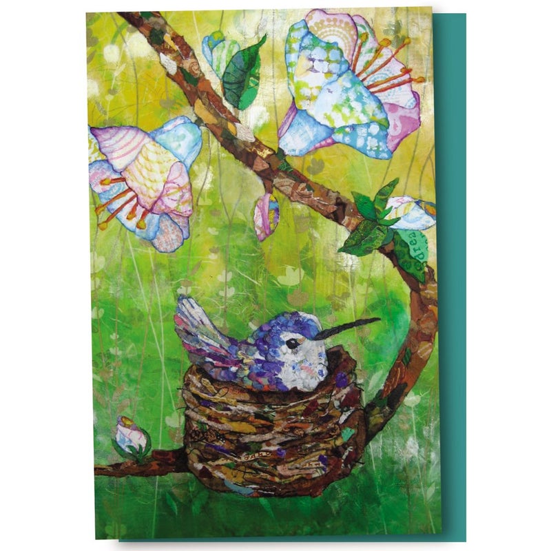 Tree-Free Greetings EcoNotes 12-Count Little Nestling Hummingbird Blank Notecard Set With Envelopes, All Occasion, For Bird Lover (FS56867) - Image 1